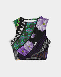 Women's Cropped Tank- Adorned-Pat Sutton Designs