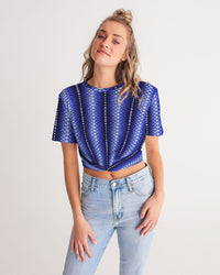 Cropped Tee- Midnight Blues-Pat Sutton Designs