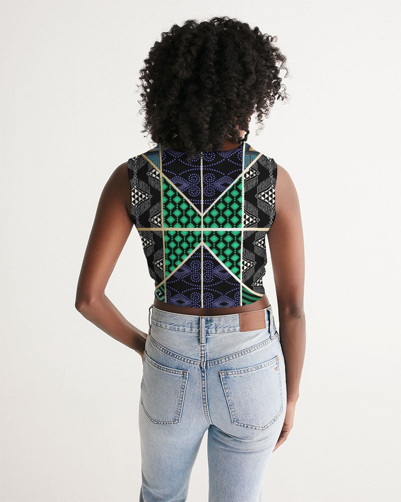 Women's Cropped Tank- Dakar-esque-Pat Sutton Designs