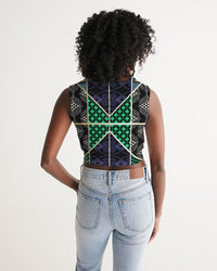 Women's Cropped Tank- Dakar-esque-Pat Sutton Designs