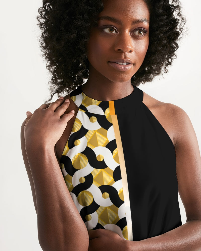 Women's Halter Dress- ChainLink-Pat Sutton Designs