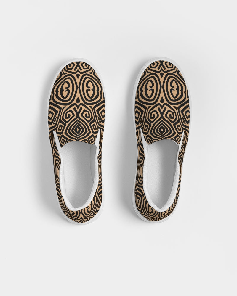 Men's Slip-On- Tan Tribal-Pat Sutton Designs