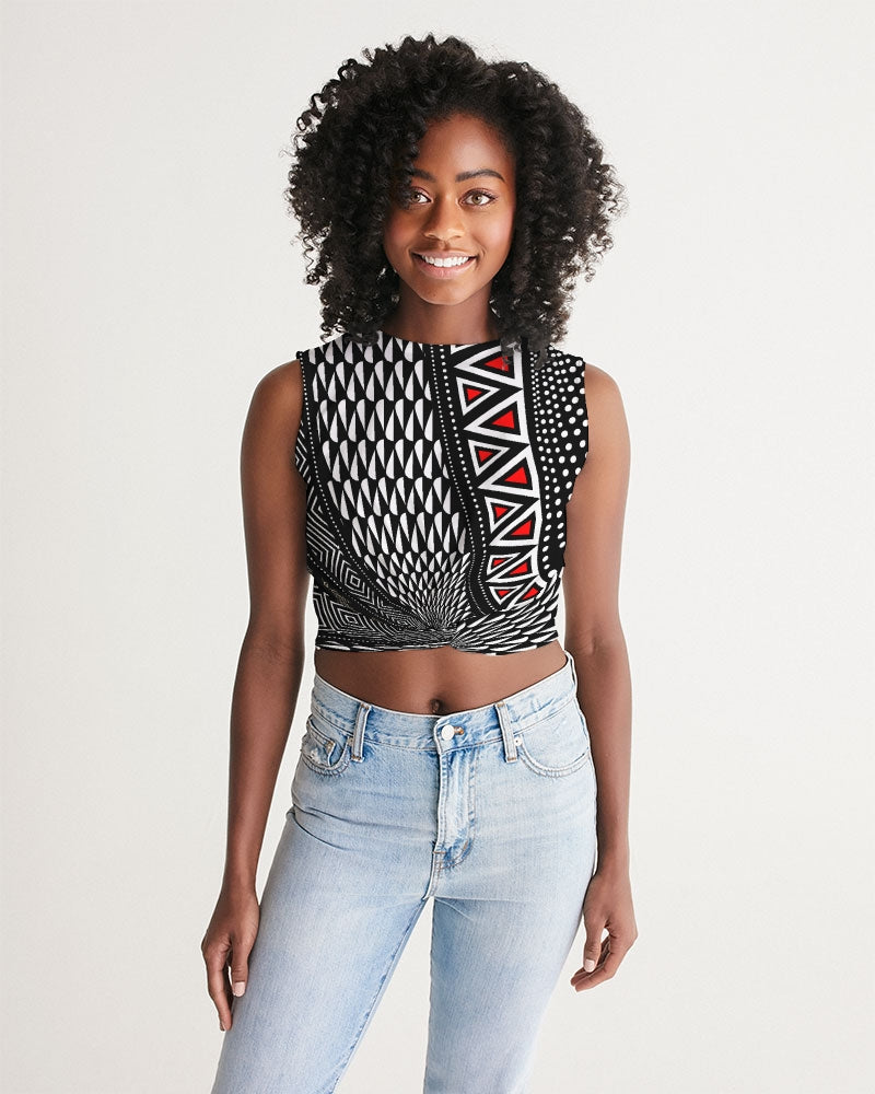 Women's Cropped Tank- Power Twist-Pat Sutton Designs