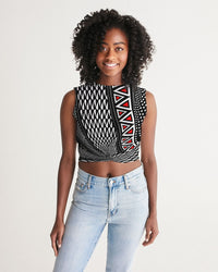 Women's Cropped Tank- Power Twist-Pat Sutton Designs