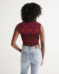 Women's Cropped Tank- Ravishing Red-Pat Sutton Designs