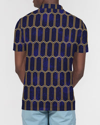 Men's Polo Shirt- Smooth Indigo-Pat Sutton Designs