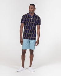 Men's Polo Shirt- Smooth Indigo-Pat Sutton Designs