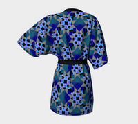 Kimono Robe- Quilted Blues-Pat Sutton Designs