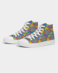Men's High Tops - Rainbow Swag-Pat Sutton Designs