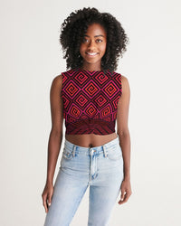 Women's Cropped Tank- Ravishing Red-Pat Sutton Designs