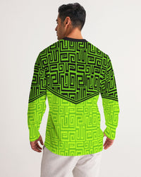 Men's Sports Jersey-Lime Maze-Pat Sutton Designs