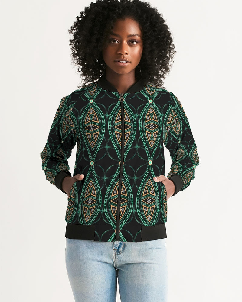 Women's Jacket- Mint Green Ribbons-Pat Sutton Designs