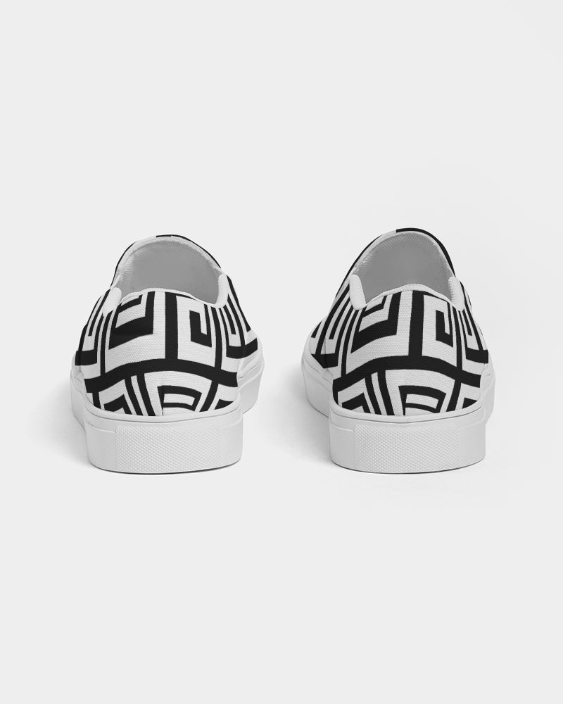 Men's Slip-Black & White Maze-Pat Sutton Designs