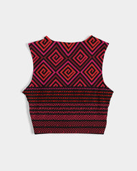 Women's Cropped Tank- Ravishing Red-Pat Sutton Designs