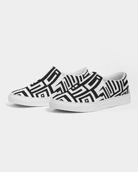 Men's Slip-Black & White Maze-Pat Sutton Designs