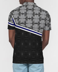 Men's Polo Shirt- White Spider-Pat Sutton Designs