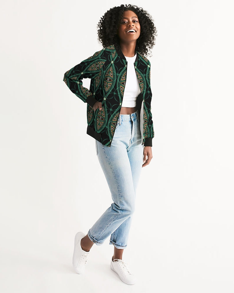 Women's Jacket- Mint Green Ribbons-Pat Sutton Designs