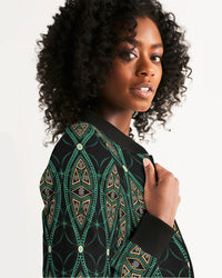 Women's Jacket- Mint Green Ribbons-Pat Sutton Designs