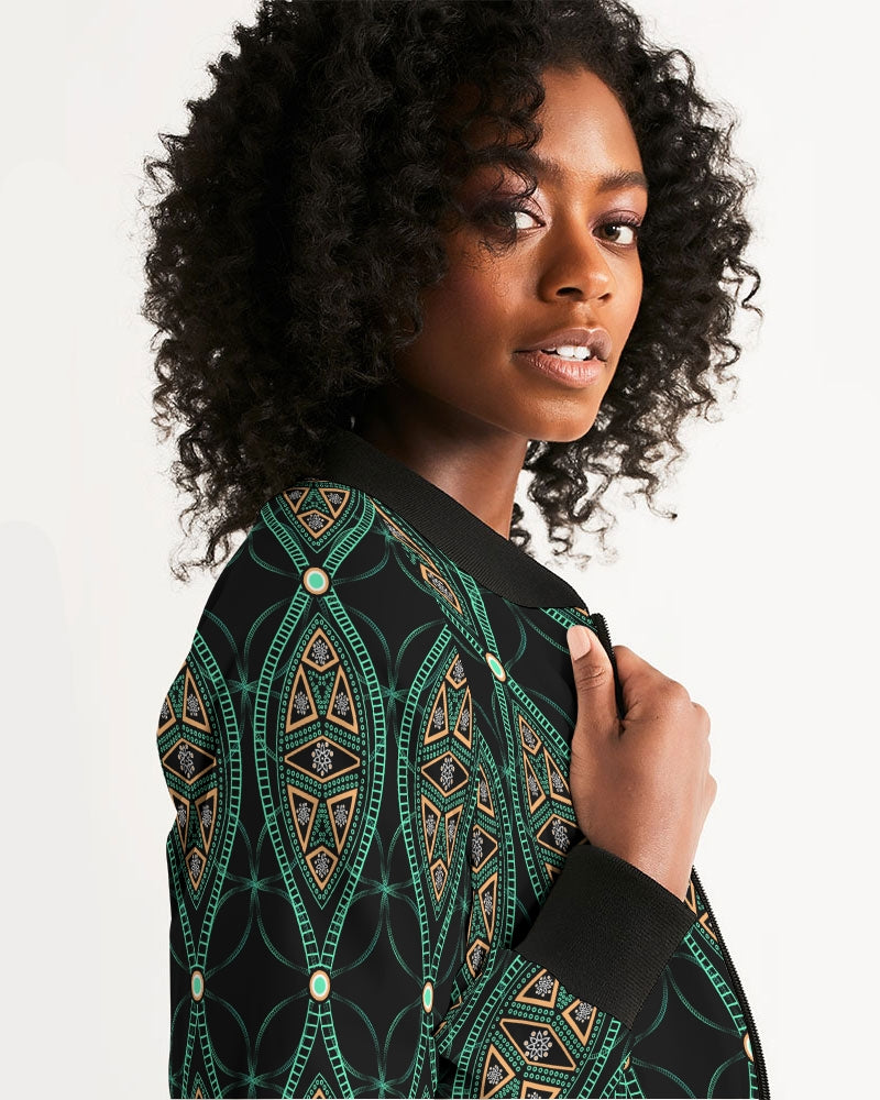 Women's Jacket- Mint Green Ribbons